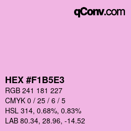 カラーコード: HEX #F1B5E3 | qconv.com