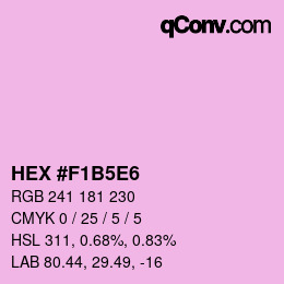 Farbcode: HEX #F1B5E6 | qconv.com