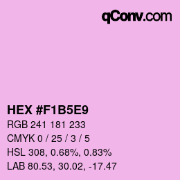 カラーコード: HEX #F1B5E9 | qconv.com