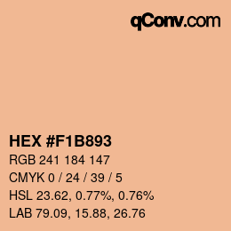 颜色代码: HEX #F1B893 | qconv.com