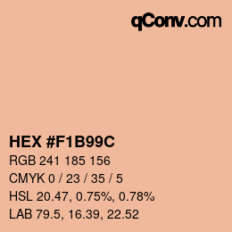 Color code: HEX #F1B99C | qconv.com