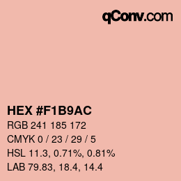 Color code: HEX #F1B9AC | qconv.com