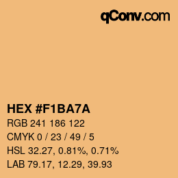 Farbcode: HEX #F1BA7A | qconv.com