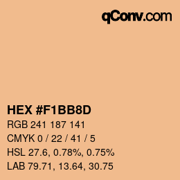 カラーコード: HEX #F1BB8D | qconv.com