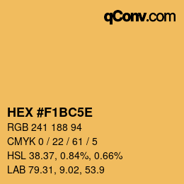 Farbcode: HEX #F1BC5E | qconv.com