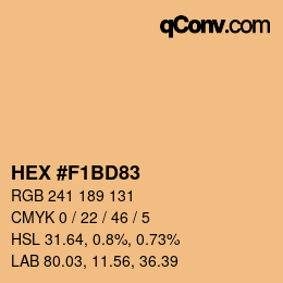Color code: HEX #F1BD83 | qconv.com