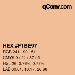 Color code: HEX #F1BE97 | qconv.com