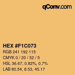カラーコード: HEX #F1C073 | qconv.com