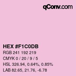 カラーコード: HEX #F1C0DB | qconv.com