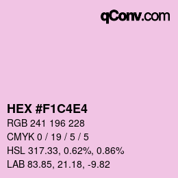 Color code: HEX #F1C4E4 | qconv.com