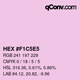 Color code: HEX #F1C5E5 | qconv.com