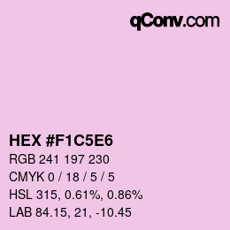 Color code: HEX #F1C5E6 | qconv.com
