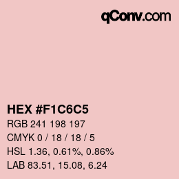 颜色代码: HEX #F1C6C5 | qconv.com