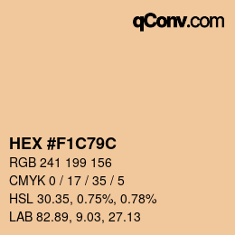 Color code: HEX #F1C79C | qconv.com