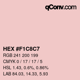 Color code: HEX #F1C8C7 | qconv.com