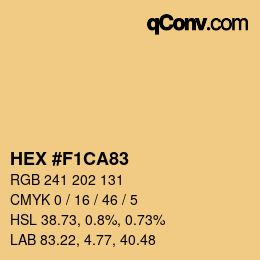 Farbcode: HEX #F1CA83 | qconv.com