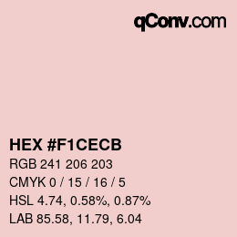 颜色代码: HEX #F1CECB | qconv.com