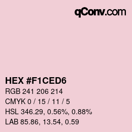 Color code: HEX #F1CED6 | qconv.com
