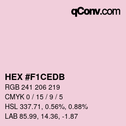 Color code: HEX #F1CEDB | qconv.com