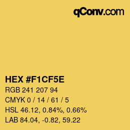 Farbcode: HEX #F1CF5E | qconv.com