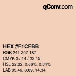 Farbcode: HEX #F1CFBB | qconv.com