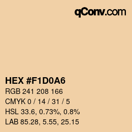 カラーコード: HEX #F1D0A6 | qconv.com