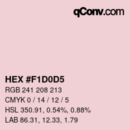 Color code: HEX #F1D0D5 | qconv.com