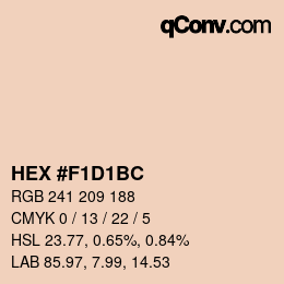 Color code: HEX #F1D1BC | qconv.com
