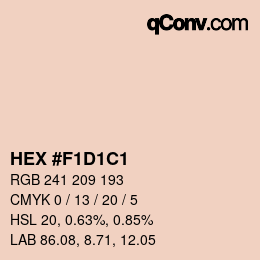 Color code: HEX #F1D1C1 | qconv.com