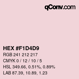 Color code: HEX #F1D4D9 | qconv.com