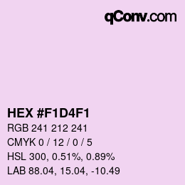 カラーコード: HEX #F1D4F1 | qconv.com