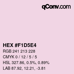 Color code: HEX #F1D5E4 | qconv.com
