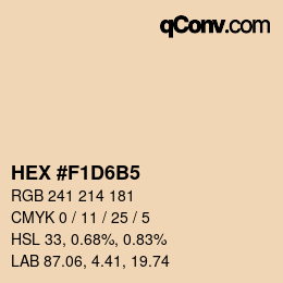 Color code: HEX #F1D6B5 | qconv.com