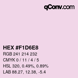 颜色代码: HEX #F1D6E8 | qconv.com