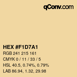 カラーコード: HEX #F1D7A1 | qconv.com