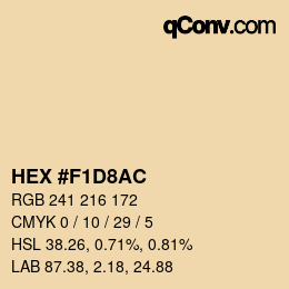 カラーコード: HEX #F1D8AC | qconv.com