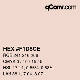 カラーコード: HEX #F1D8CE | qconv.com