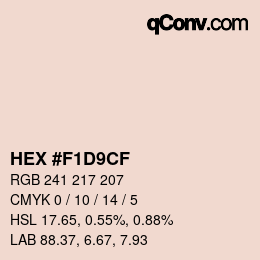 カラーコード: HEX #F1D9CF | qconv.com