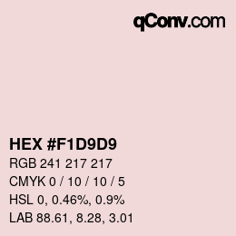 Color code: HEX #F1D9D9 | qconv.com