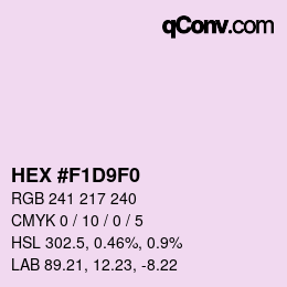 カラーコード: HEX #F1D9F0 | qconv.com