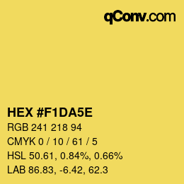 カラーコード: HEX #F1DA5E | qconv.com