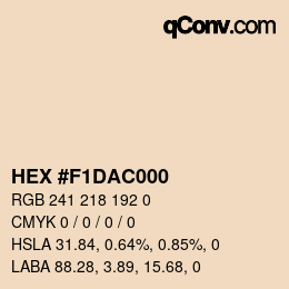 Color code: HEX #F1DAC000 | qconv.com