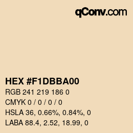 Color code: HEX #F1DBBA00 | qconv.com
