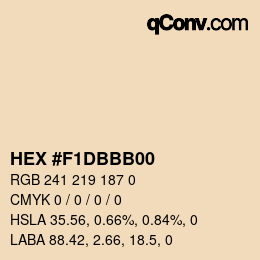 Color code: HEX #F1DBBB00 | qconv.com