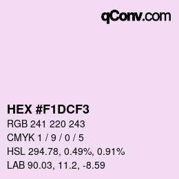 Farbcode: HEX #F1DCF3 | qconv.com