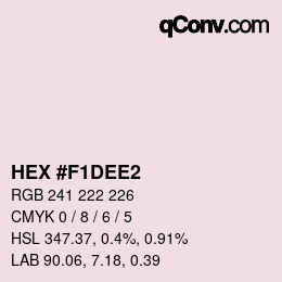 Color code: HEX #F1DEE2 | qconv.com
