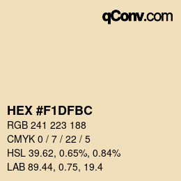 Color code: HEX #F1DFBC | qconv.com