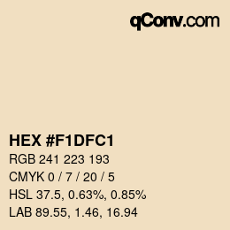 颜色代码: HEX #F1DFC1 | qconv.com