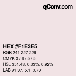 Color code: HEX #F1E3E5 | qconv.com