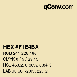 Color code: HEX #F1E4BA | qconv.com